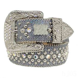 Ceinture de luxe épaisse lettre en métal bb designer ceinture diamant confortable taille réglable aiguille ardillon boucle plein cristaux décor femmes ceintures surdimensionnées PJ003 E23