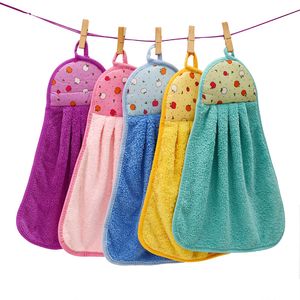 Thick Microfiber Hand Towel Bathroom Hanging Cloth Towel Soft Absorbent Fashion Housewife Gift Kitchen Hand Towel Handkerchief Comfortable