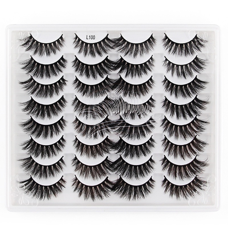 Thick Multilayer False Eyelashes Naturally Soft and Delicate Hand Made Reusable Fake Lashes Extensions Curly Crisscross Easy to Wear