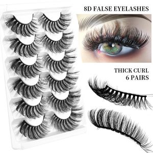 Faux cils naturels épais bouclés Cirsscross faits à la main réutilisables multicouches 3D vison faux cils bande complète Extensions de cils accessoire de maquillage pour les yeux facile à porter