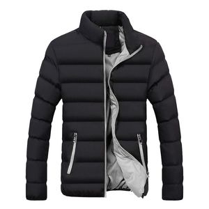 Dikke Parka's Merk Merk Winterjack Heren Parker Jas Dikke Rits Jassen Herfst Warme Jas Solid Collar Windbreaker Jacket 210916