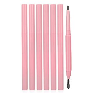 Crayon à sourcils à double extrémité rose épais longue durée imperméable à l'eau améliorer les cosmétiques beauté femmes maquillage marque privée en vrac personnalisé 240106