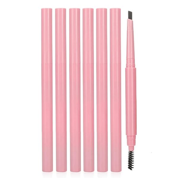 Crayon à sourcils rose épais à double extrémité, longue durée, imperméable, améliore les cosmétiques, beauté, maquillage pour femmes, marque privée, personnalisé en vrac 240327