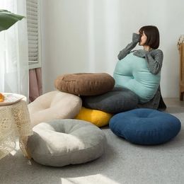 Balcón de cojín de asiento de piso redondo grueso estilo japonés de tatami ventanal de tatami yoga almohada de meditación grande para el hogar de la oficina 240521