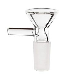 Bol en verre rond épais brûleur à huile sec pour les glissades de bang en verre entonnoir bols de tabac pipides 14 mm 18 mm mâle clair fumage de fumage pipe à eau capteur de cendre de gréement bong