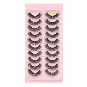 Extensions de faux cils épais russes, lumière douce, faits à la main, réutilisables, multicouches, 3D, faciles à utiliser, 8 modèles DHL