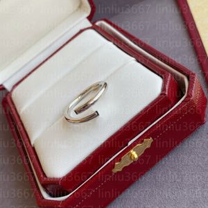 Dikke zilver designer ring nagelring bovengeg met diamanten ring voor vrouw man electroplating 18k klassieke premium met doos