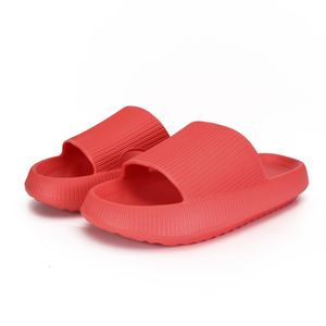 Dikke zool slippers voor vrouwen in de zomer binnen huis badkamer douche paar sandalen mannen hoogte verhogen Designer Rubber Slides Sliders gratis verzending Rood Roze