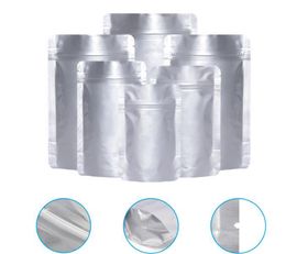 Bolsa de cierre de aluminio grueso bolsillo de aluminio resellable humedad granos de café nueces de té regalo de almacenamiento de la cremallera
