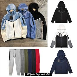 épais Tech Fleece Survêtement Hommes Sports Sportswear Pantalons Sweats à capuche Vestes Space Cotton Pantalons Femmes Bas Joggeurs Homme Veste de course RAXK