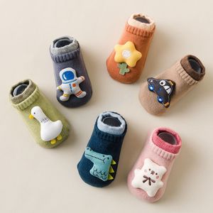 Thick Terry Floor Socks Baby Toddler Doll Cartoon Non-slip Newborn Socks Children Boat Socks Warm Infants Sock