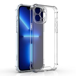 Étuis antichoc transparents épais pour iPhone 15 14 13 12 11 Pro Max XS XR 7 8 Plus SE coque de téléphone Anti-coup claire coque arrière en TPU souple