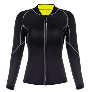 Dikke warme thermische top neopreen sauna shirt vrouwen lange mouw body shaper slanke hot bodysuit winter onderhirt pullover