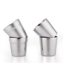 Thicken Anti Scald Tumbler Metalen Roestvrijstalen Dubbele Muren Koffie Bekers Warmte-isolatie Ronde vacuümbeker Hoge kwaliteit 6 66BB BB