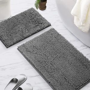 Dikker Chenille Badmat Superabsorberend Badkamerkleed Zacht Gezellig Badkamer Vloermatten Antislip Pluche Tapijten voor Bad Douches 240226