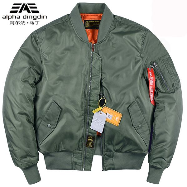 Dikker in de winter Nieuwe alpha Winter Heren/Dames Verdikte Flight Pilot Jacket MA1 Aviator Baseball Luchtmachtjassen Tactische Militaire Cargo Leger Winddichte Jas