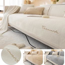 Épaissir Jacquard housse de canapé pour salon antidérapant anti-poussière canapé coussin tapis couleur unie simplicité canapés d'angle serviette 240127