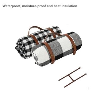 Thicken Lederen Plaid Picknick Mat Opvouwbare Camping Waterdichte Vochtbestendige Outdoor Hiking Beach Deken 220216