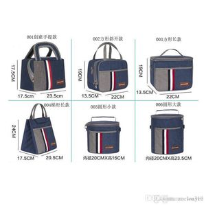 Épaissir le sac à déjeuner organisateur de cuisine Oxford rayé pratique pique-nique école sac de rangement pour déjeuner femmes portables sacs à déjeuner fonctionnels XDH1138 T03