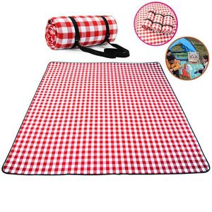 Thicken Pad Ademend Soft Deken voor Openlucht Vouwen Waterdichte Deken Camping Strand Plaid Picknick Mat Y0706