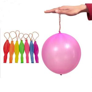 Dikker punch ballon kids speelgoed latex ponsen ballonnen met band handvat party festival levert 6g 8g 10g mutil kleur ba71 Q2