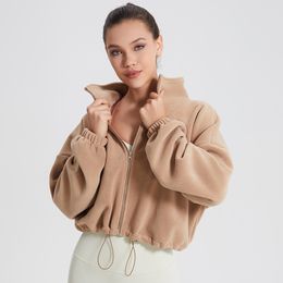 Pulls épais à capuche avec fermeture éclair pour femmes, sweat-shirt Ollie Veet-vêtements de gymnastique en plein air, sweats à capuche d'entraînement, vestes de Yoga épaisses