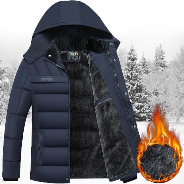 Parkas pour hommes épaissir chaud hommes-20 degrés veste d'hiver à capuche polaire homme vestes vêtements d'extérieur coton manteau Parka Jaqueta Masculina
