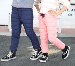 Épaissir les pantalons de neige d'hiver pour les bébés garçons filles réglables à taille haute vêtements chauds imperméables pour enfants pantalon pantalon long T2001033291914