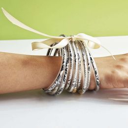 Bracelet en ruban pour femmes, tuyau Transparent épais à 10 couches, imprimé léopard, Bracelet Jerry
