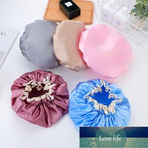 Verdikte volwassen dubbellaags waterdicht Badhoed Double Layer Douche Haar Cover Vrouwen Levert Douche Caps Badkamer Accessoires