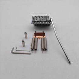 Système de pont de trémolo de selle à 6 cordes à base épaissie pour pièces de rechange de guitare électrique - Chrome A Set