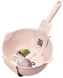 Épaissinet en bas de pierre poêle multifonction Panes antiadhésives Nougat Pot Big Mouth Wok Pan 28cm6113801