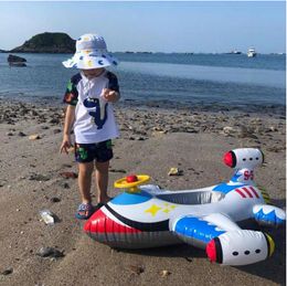 Piscines d'avion créatives épaissies cercles de natation enfants gonflables assis cercle bébé yacht