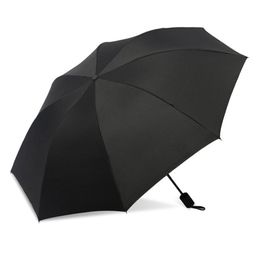 Verdikte heren- en dames automatische vouwende paraplu's zon paraplu's versterkt met zwarte laag voor zowel zonnig als regenachtig gebruik zonbescherming en UV -bescherming