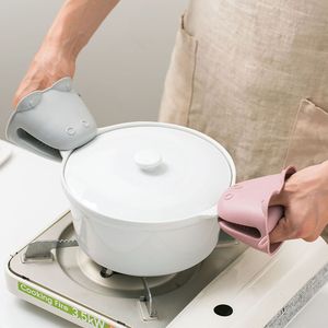 Verdikte Ovenhandschoenen Hittebestendig Cartoon Hippo Siliconen Handclip Oven Magnetron Bakken Anti-brandwonden