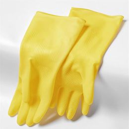 Gants en caoutchouc épais, protection du travail, cuir latex résistant à l'usure, vaisselle, travail ménager, travail de cuisine, étanche, femme la235B