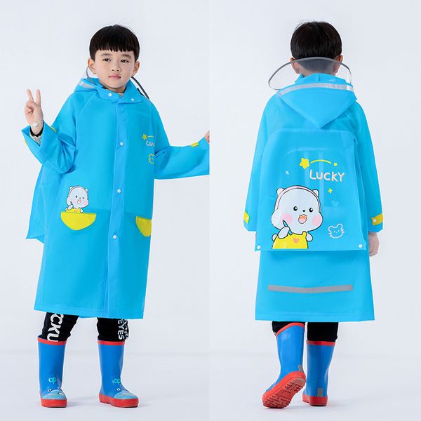 Épaissi avec cartable Bit bord imperméable enfants mignon dessin animé nuit réfléchissant Transparent étudiant imperméable XG0288