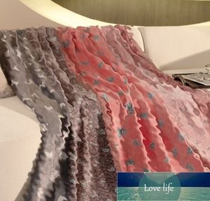 Verdikking dubbellaags flanellen deken Scandinavische stijl, bijpassende slaapkamerbank, kantoorairconditioner, koraalfleece dekens