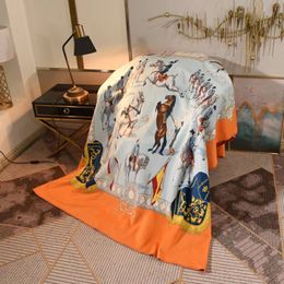 Espesante de caballo naranja h manta de terciopelo y cojín gran tamaño queen sofá gruesa manta para el hogar más vendida gran tamaño 150200 qualty superior