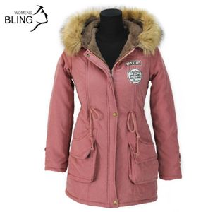 Épaississant parkas veste d'hiver femme manteaux femelles robes extérieures plus taille décontractée longue coton coton wadded femme fashion warm7425352