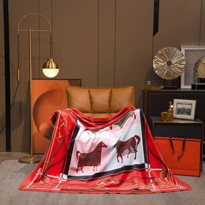 Couverture cheval rouge épaisse en velours de styliste, grande taille, pour la maison, pour canapé, meilleure vente, grande taille, 150200