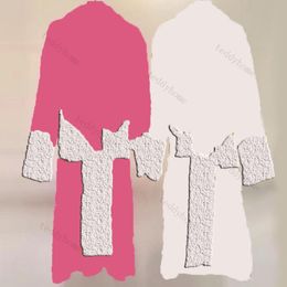 Verdikking Warm Bath Robe Katoen Zachte Nachthemd Letter Jacquard Cosy Bathrobe Duurzaam Home Hotel Pyjama Unisex