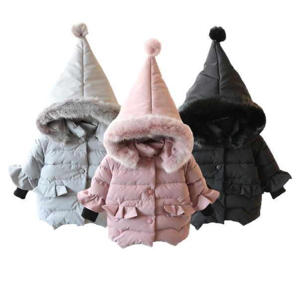 Chaqueta gruesa y cálida para niñas, abrigo con capucha grueso y encantador de algodón para niñas pequeñas, prendas de vestir exteriores para niñas pequeñas, regalos de Navidad para niños Clot4866785