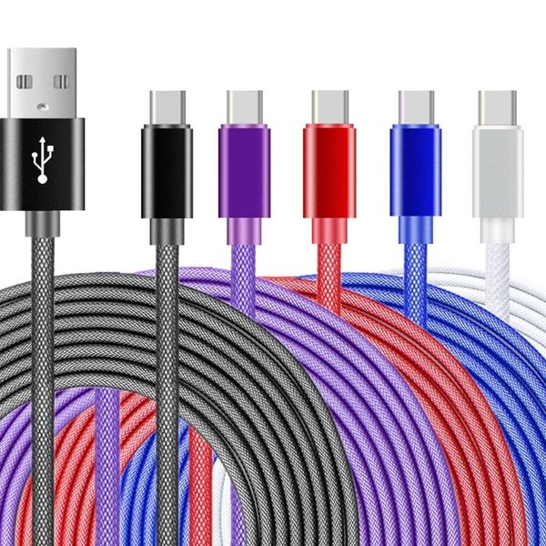 Cables trenzados OD4.0 más gruesos, 1M, 2M, 3M, carga rápida, tipo c, Micro Cable Usb de 5 pines para Samsung Galaxy s8, s9, s10, s20, note 10, xiaomi, htc, teléfono android