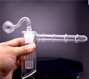 Épaisseur Tuyaux à main en verre Marteau en verre Conduite d'eau Pommeau de douche à 6 bras Percolateur Bubblers 18mm Mini Bong avec brûleur à mazout