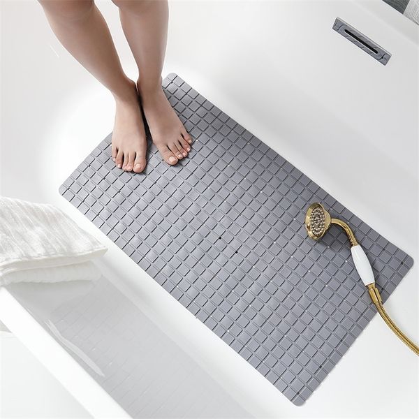 Épaisseur PVC salle de bain tapis antidérapant bain douche coussin de sol baignoire Massage avec ventouse, trou de vidange 220504