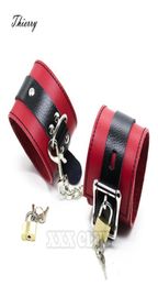 Thierry Fetish Bondage Restraints Produits en cuir véritable poignet cheville manchette pour jeux pour adultes menottes menottes couples jeu de rôle 210721133955