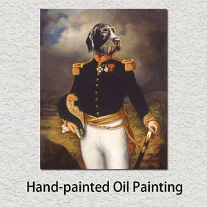 Hond portret olieverfschilderijen ceremoniële jurk canvas reproductie hoge kwaliteit handgeschilderd voor nieuwe huis wanddecoratie