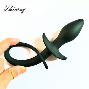 Thierry Silicone Dog Tail Anal Toys Plug Expander Juegos para adultos Butt Slave Mujeres Hombres Gay sexy Juego BDSM Erótico
