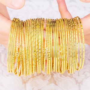 Dunne armband vrouwen sieraden klassieke armband 18k geel goud gevulde mode-accessoires unopen